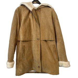 Wilsons Leather 100% Leather Suede Tan Coat